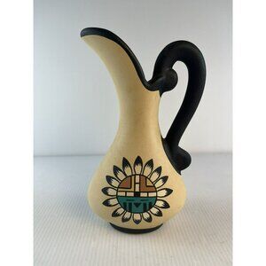 KOPA Sun God Art Pottery Pitcher Vase Arizona Signed Numbered
